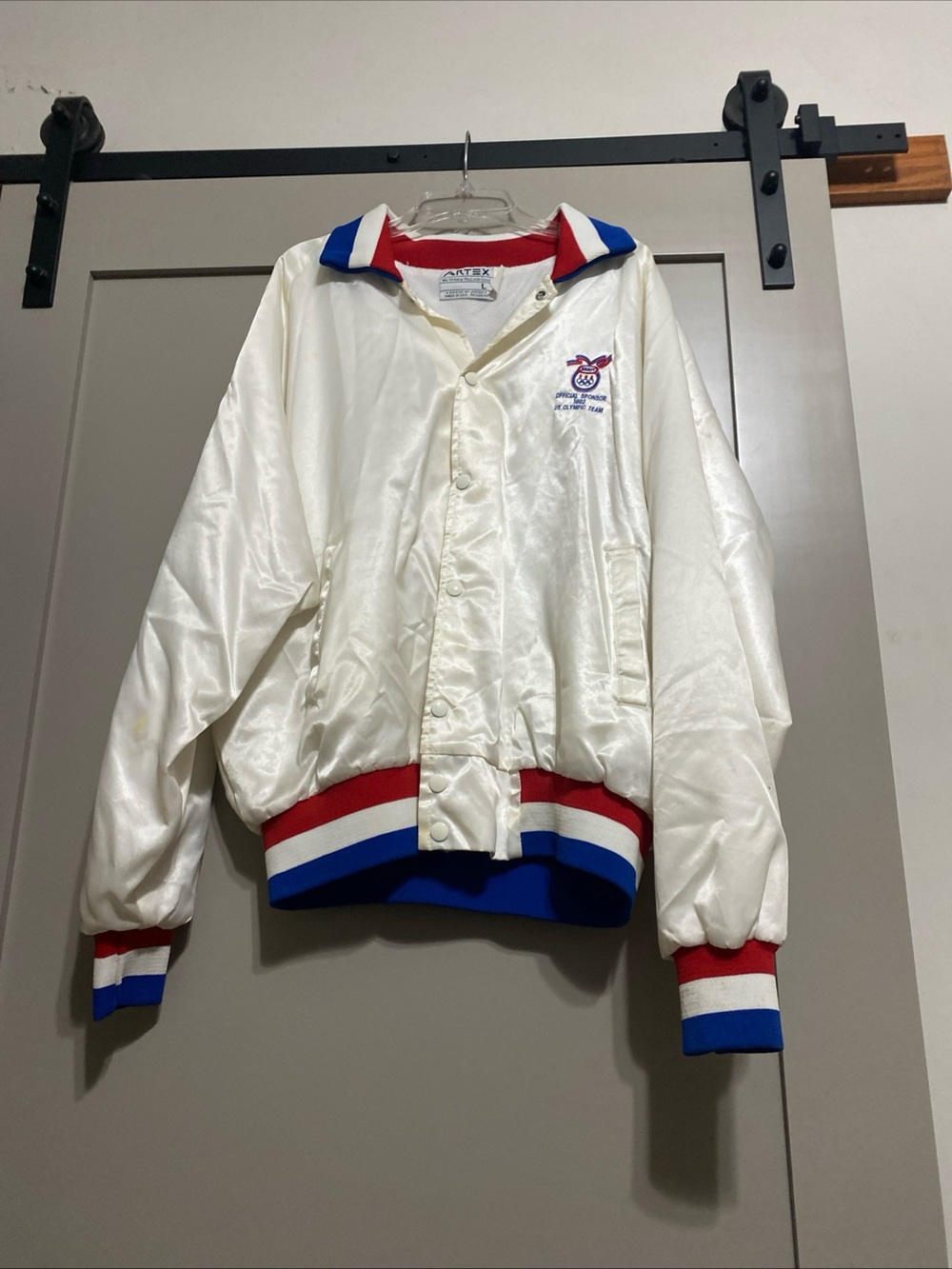 Vintage 1992 Kraft USA Olympic Team Satin Jacket (Artex)